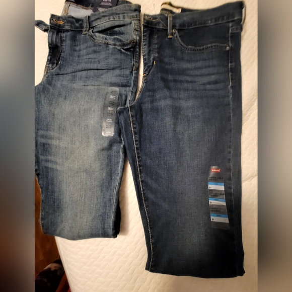 2 pants size 31/ 12  regular  color  blue gap end Levi's - Picture 3 of 6